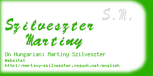 szilveszter martiny business card